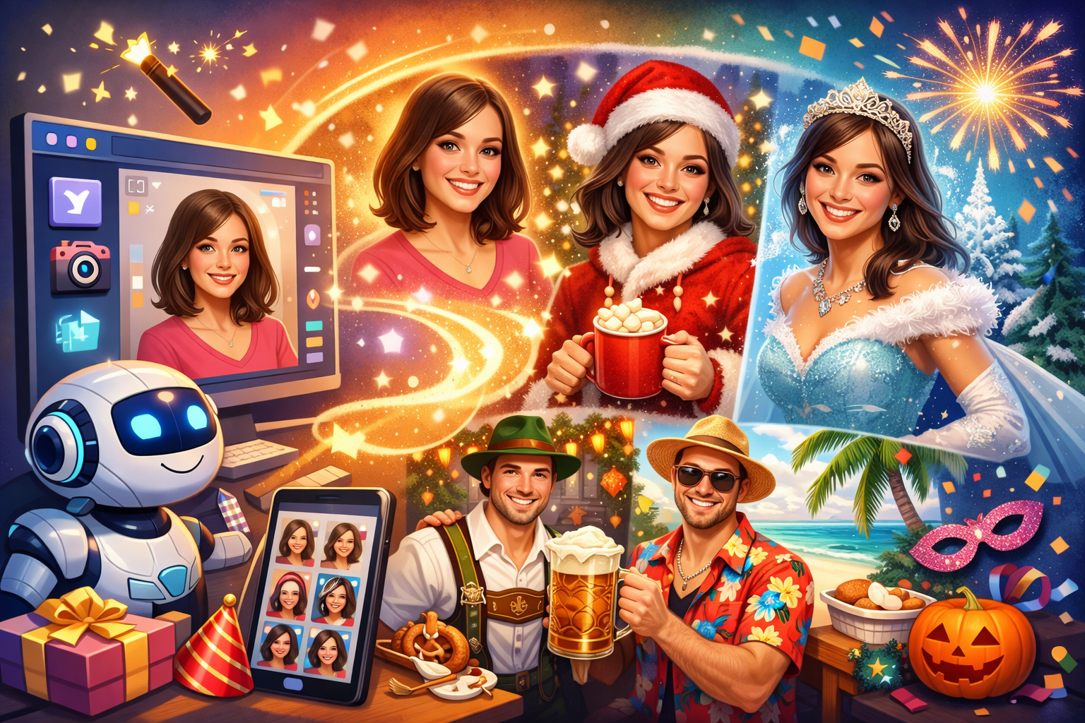 AI festive doppelgangers