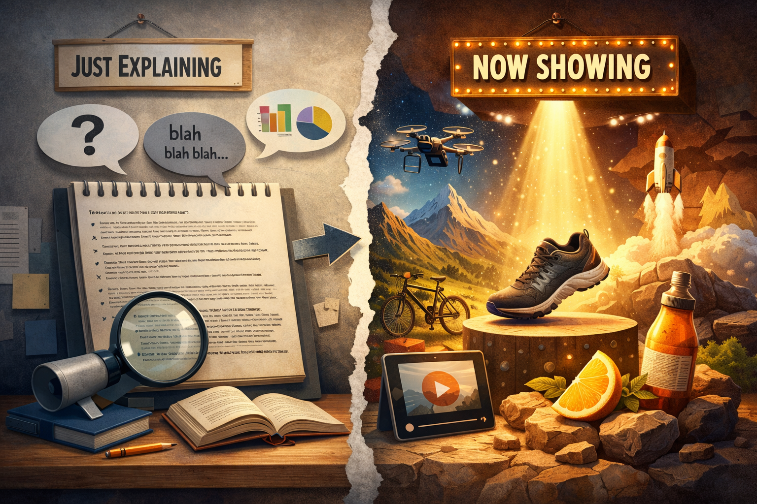 Showing Over Explaining